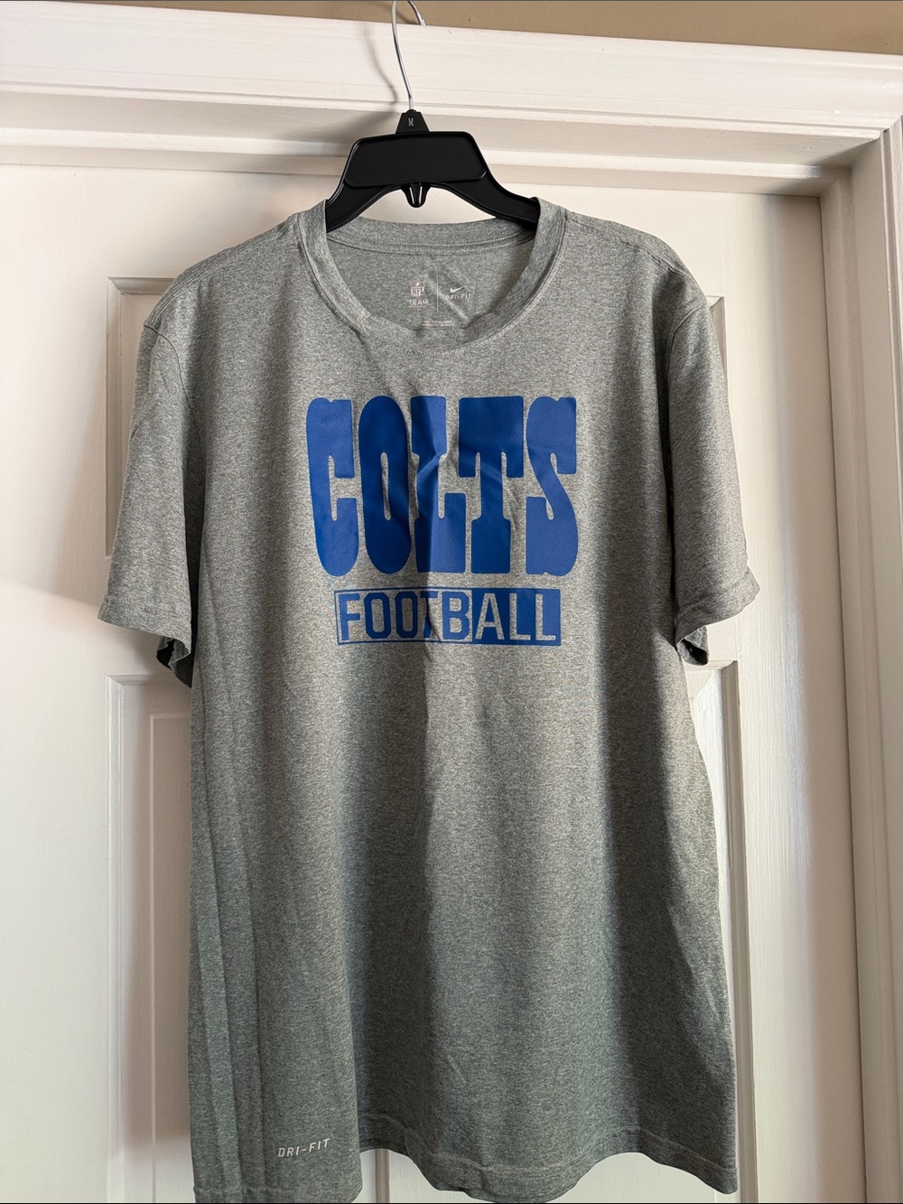 Indianapolis Colts Nike Dri-fit Gray Short Sleeve Colts Tee, Large